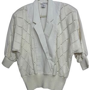 VINTAGE AUDRIANA Women's White Sweater Size L